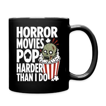Horror Movies Popcorn Design - Full Colour Mug - black - Right