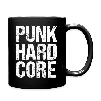 Distressed Punk Hardcore Typography - Full Colour Mug - black - Right