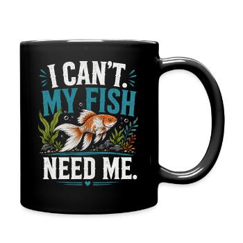 Witziger Aquarien-Aquarist-Fischhalter-Vater - Tasse einfarbig - Schwarz - Rechts