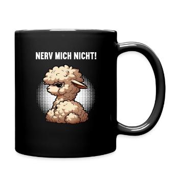 Nerv Mich Nicht Alpaka lama Alpakabesitzer Alpakas - Tasse einfarbig - Schwarz - Rechts