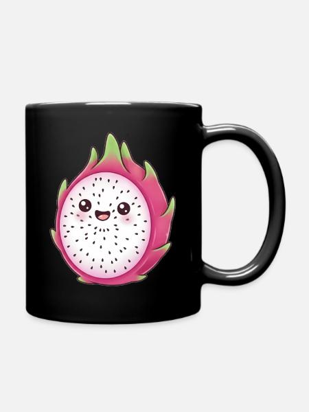 Drachenfrucht - Tasse einfarbig - Schwarz