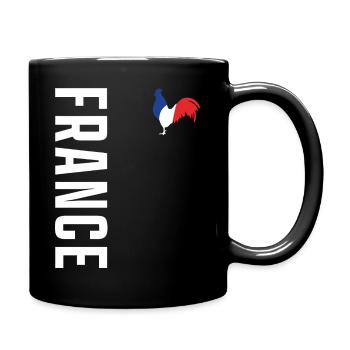 Drapeau français Coq Patriotique Fierté pour toujours - Mug uni - noir - Droite