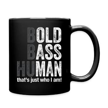 Vieux bassiste Bold - Mug uni - noir - Droite