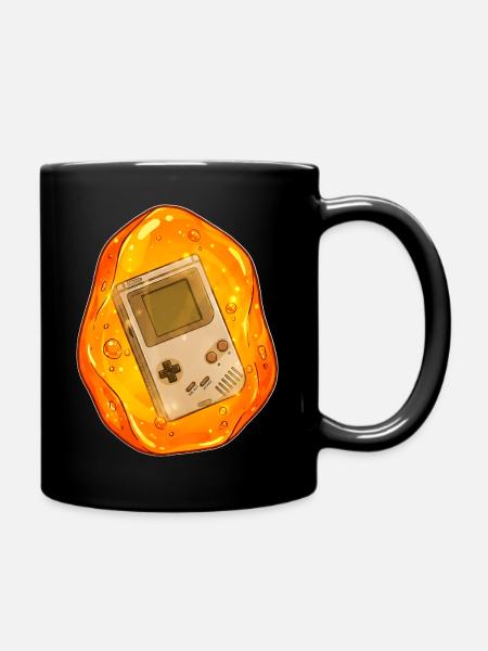 Game Boy versunken in Bernstein - Tasse einfarbig - Schwarz