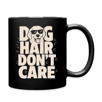 Chien drôle qui s’en fiche de poils de chien - Mug uni - noir - Droite