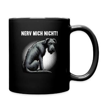 Nerv Mich Nicht Irischer Wolfshund Wolfshundhalter - Tasse einfarbig - Schwarz - Rechts