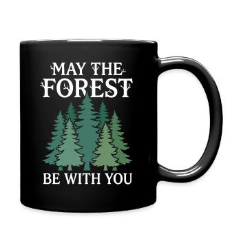 Hiking - Outdoor Adventure - May the Forest Be wit - Full Colour Mug - black - Right