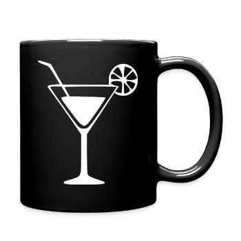 Cocktail Cocktail Glass Gift Bartender - Full Colour Mug - black - Right