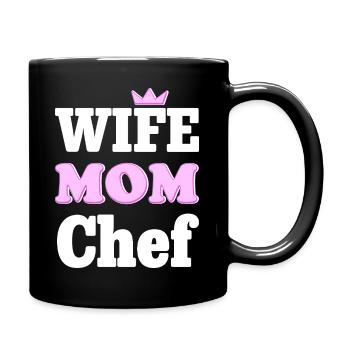 Wife Mom Chef - Design statement pour les mamans - Mug uni - noir - Droite