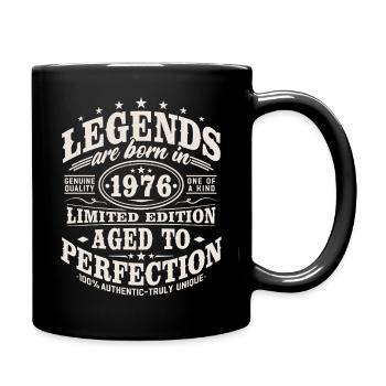 1976 Jahrgang Vintage Geburtstag Geschenk Retro - Tasse einfarbig - Schwarz - Rechts