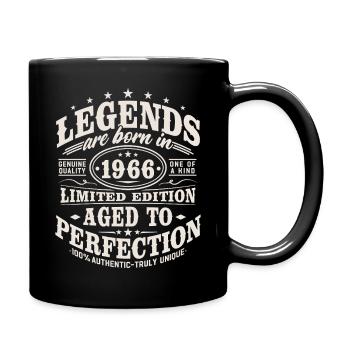 1966 Jahrgang Vintage Geburtstag Geschenk Retro - Tasse einfarbig - Schwarz - Rechts