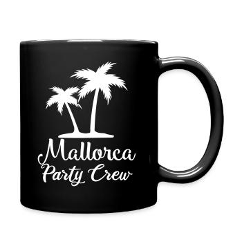 Mallorca Party Crew Palm Trees - Full Colour Mug - black - Right