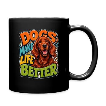 Irish Setter - Full Colour Mug - black - Right
