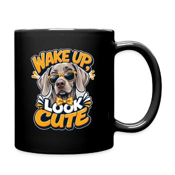 Weimaraner - Full Colour Mug - black - Right