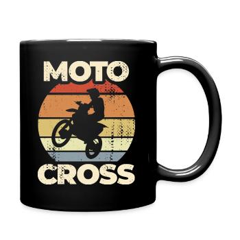 Motocross Retro Style - Full Colour Mug - black - Right