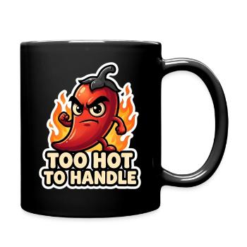 Fiery chili: Too hot to touch - Full Colour Mug - black - Right