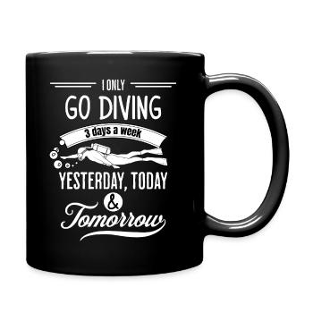 Citation drôle de plongée sous-marine - Mug uni - noir - Droite