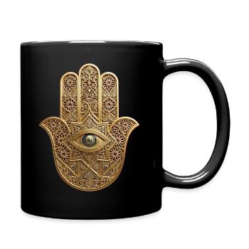 Symbol & Religion - Hand of Fatma - Full Colour Mug - black - Right