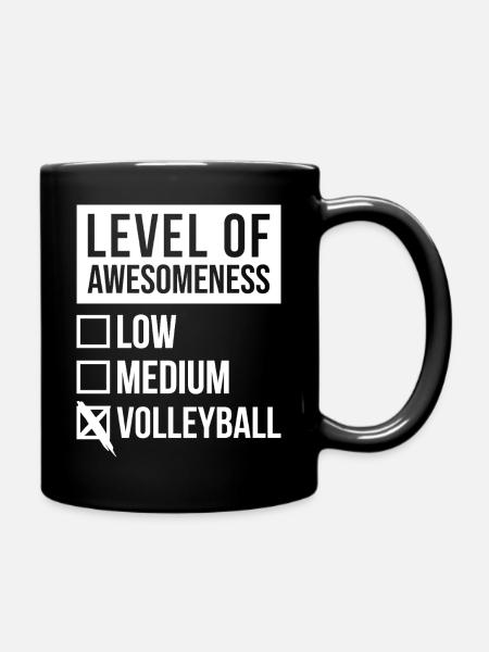 Volleyball Volleyball Volleyball - Tasse einfarbig - Schwarz