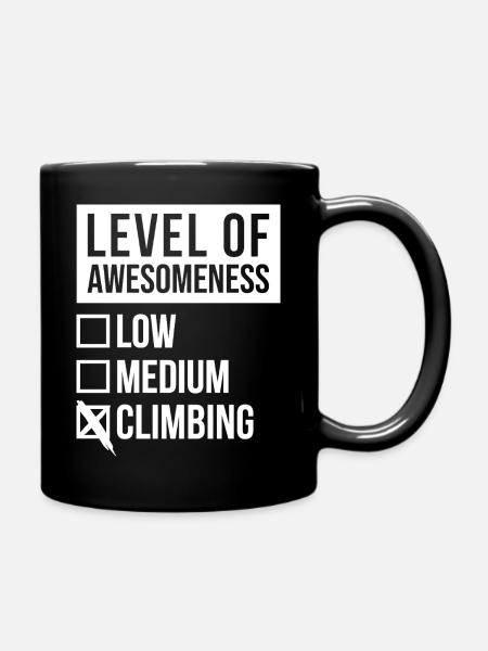 Klettern Klettern Klettern Klettern - Tasse einfarbig - Schwarz