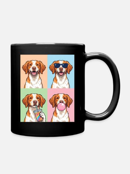 Hunde Brittany Hund - Tasse einfarbig - Schwarz