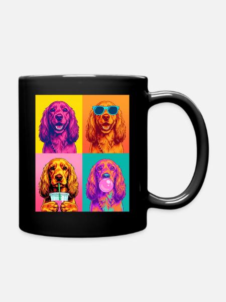 Hunde Cocker Spaniel Hund - Tasse einfarbig - Schwarz
