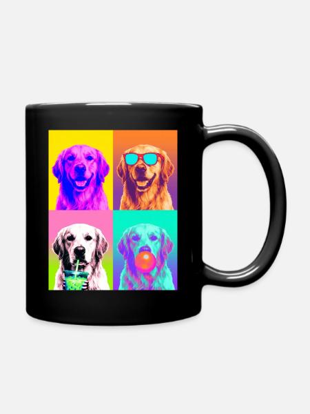 Hunde Golden Retriever Hund - Tasse einfarbig - Schwarz