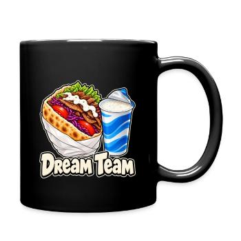 Döner und Ayran - Tasse einfarbig - Schwarz - Rechts