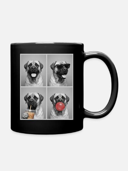 Hunde Mastiff Hund - Tasse einfarbig - Schwarz