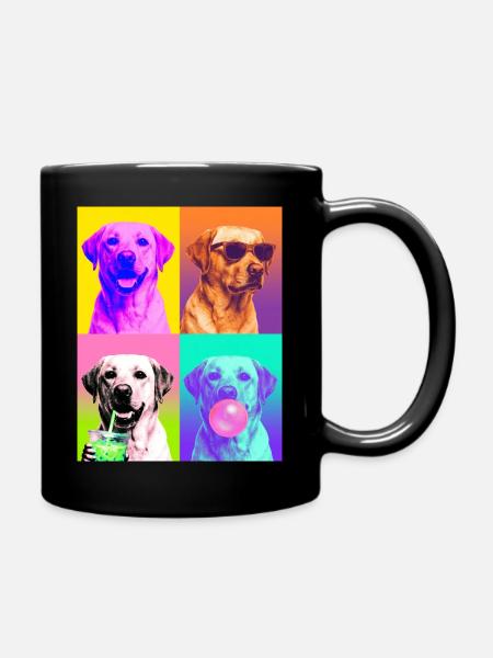 Hunde Labrador Hund - Tasse einfarbig - Schwarz