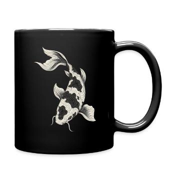 Koi-fische Japanische Koi-fische Koi-karpfen - Tasse einfarbig - Schwarz - Rechts