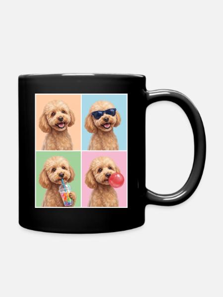 Hunde Pudel Hund - Tasse einfarbig - Schwarz