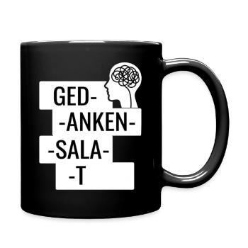 Gedanken-Salat - Tasse einfarbig - Schwarz - Rechts