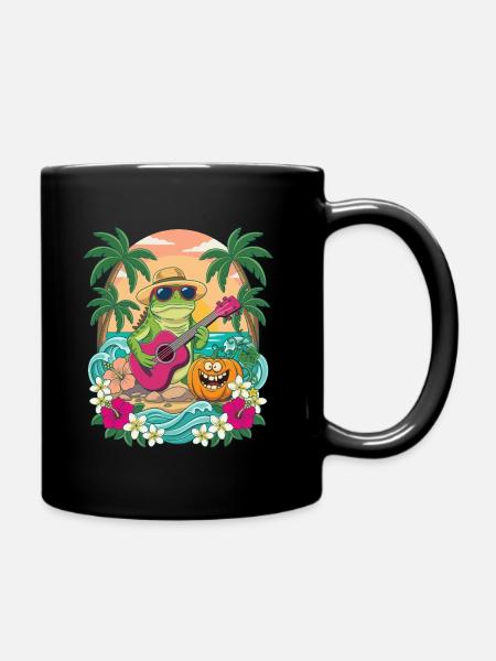Pumpkin Lizard Rock Halloween Tropical - Tasse einfarbig - Schwarz
