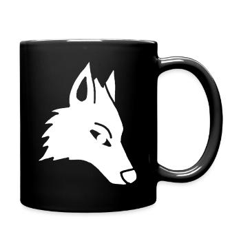 Wolf's Head Manga (weiß) - Tasse einfarbig - Schwarz - Rechts