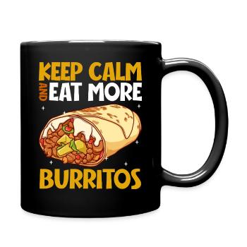 Keep Calm - Burrito - Tasse einfarbig - Schwarz - Rechts