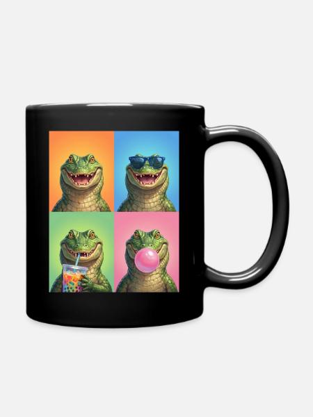 Alligatoren Alligator - Tasse einfarbig - Schwarz