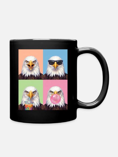 Eagle Adler - Tasse einfarbig - Schwarz