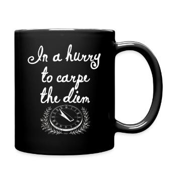 Carpe diem - Tasse einfarbig - Schwarz - Rechts