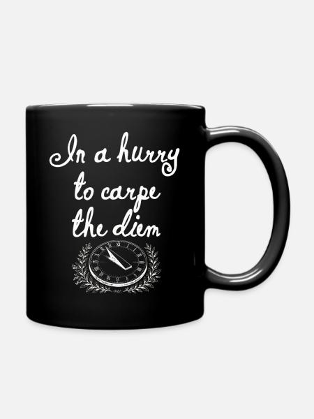 Carpe diem - Tasse einfarbig - Schwarz