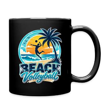 Beach Volleyball Paradise – Summer & Beach Vibes - Tasse einfarbig - Schwarz - Rechts