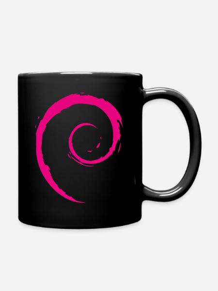 Debian Logo - Tasse einfarbig - Schwarz