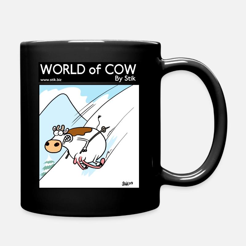 World of Cow ski - Mug uni - noir