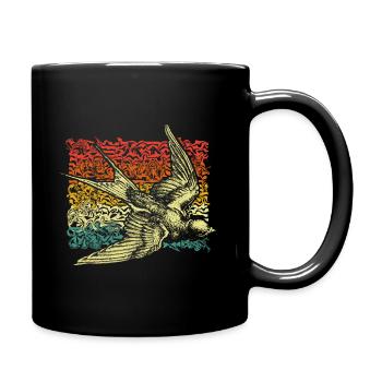 Hirondelle d’oiseau - Mug uni - noir - Droite