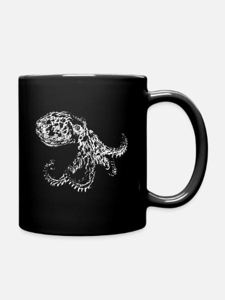 Octopus - Full Colour Mug - black