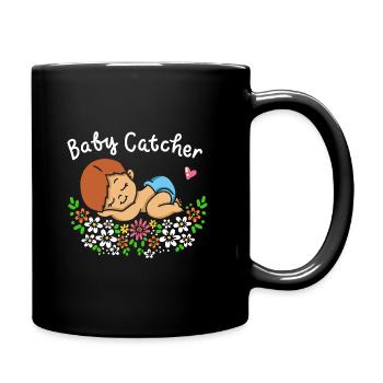 Cadeau drôle de receveur de bébé de sage-femme - Mug uni - noir - Droite