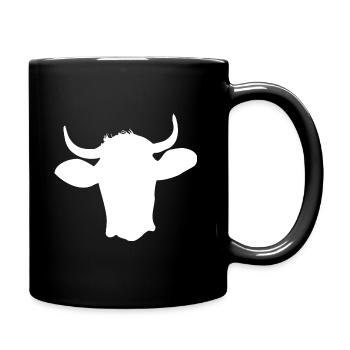 Kuhkopf - Tasse einfarbig - Schwarz - Rechts