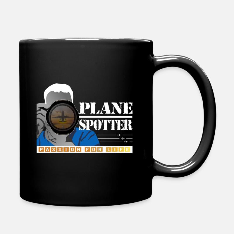 Plane Spotter - Rising to the sky - Tasse einfarbig - Schwarz