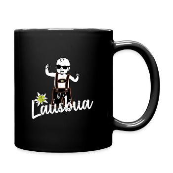 Lausbua Baby Motiv für Männer und Jungen lustig - Tasse einfarbig - Schwarz - Rechts