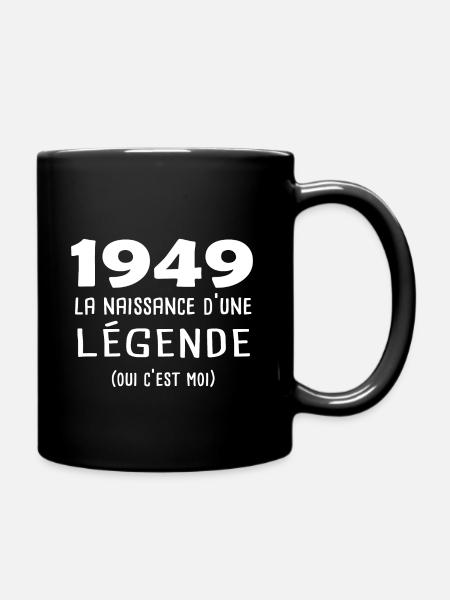 1949 cadeau année de naissance anniversaire - Mug uni - noir